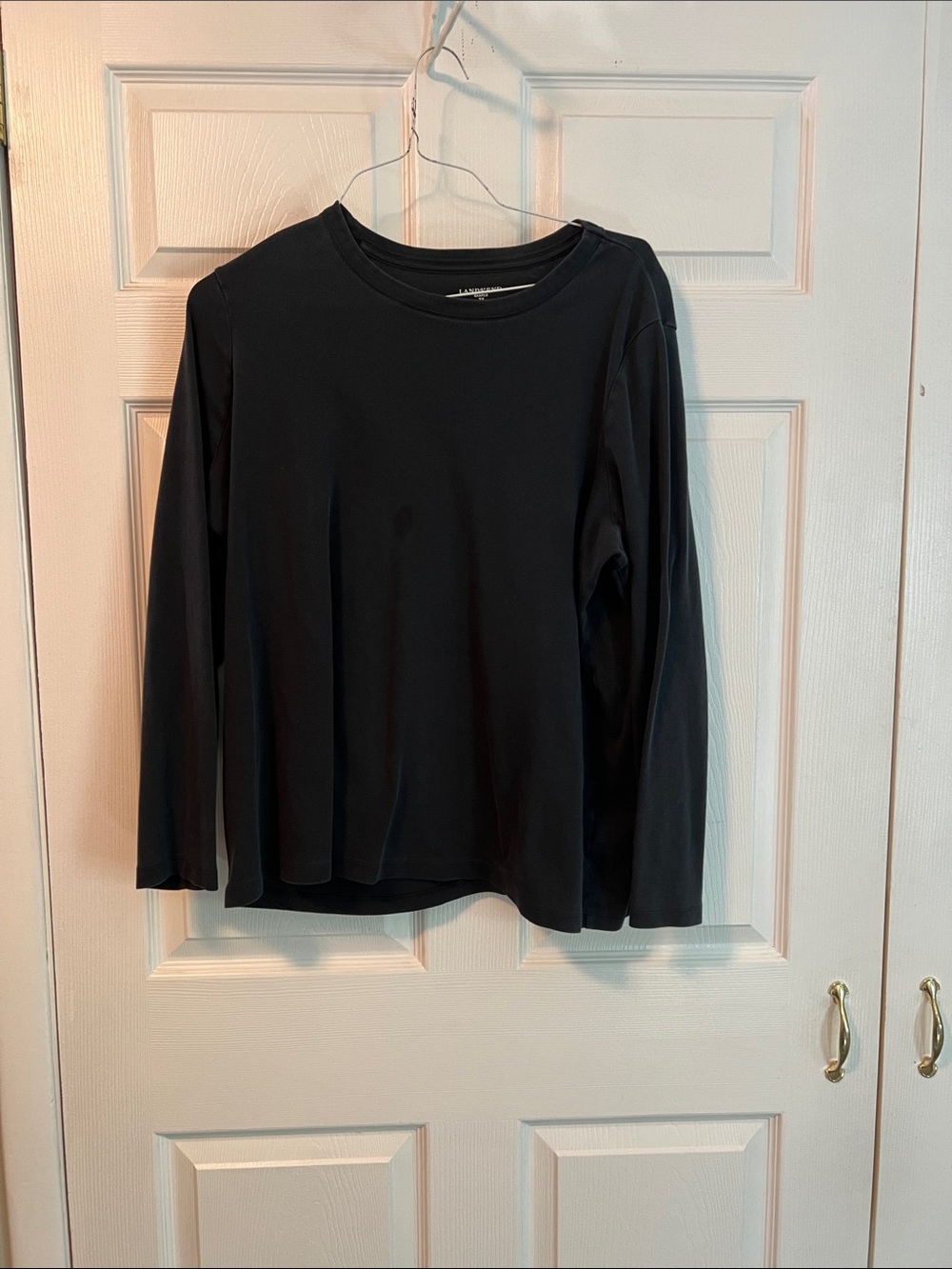 Lands' End Black Long Sleeve Tee